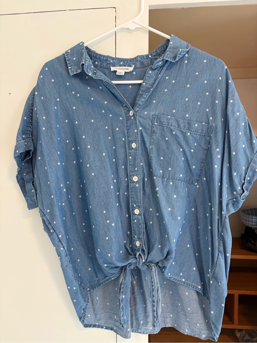 beachlunchlounge Light Blue Star Print Shirt